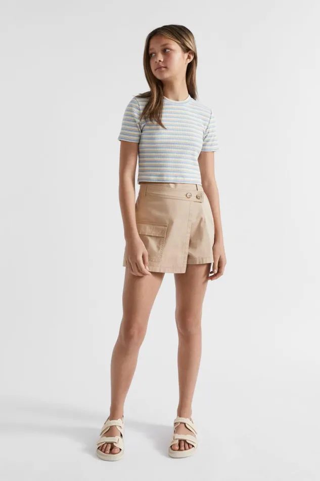 Seed Heritage TShirts and Tops Stripe Crop Rib Tee Multi 8211 Teen Girl
