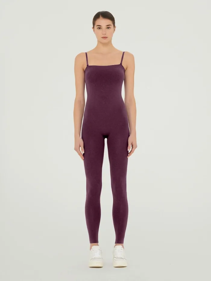 Shiny Jumpsuit Mineral Redpink Women Wolford Trousers and Jumpsuits