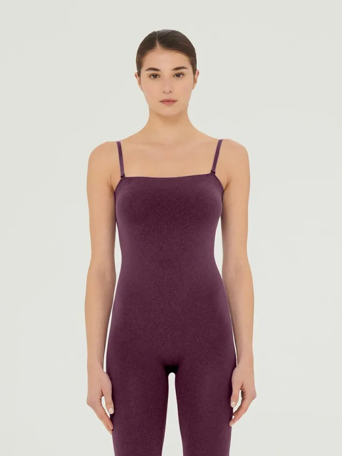 Shiny Jumpsuit Mineral Redpink Women Wolford Trousers and Jumpsuits