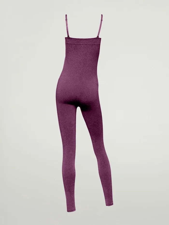 Shiny Jumpsuit Mineral Redpink Women Wolford Trousers and Jumpsuits