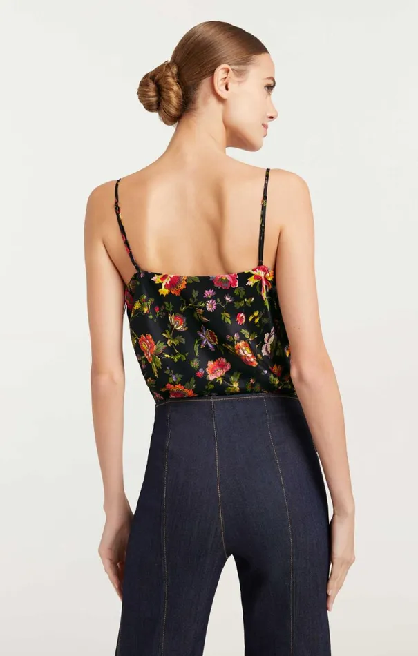 Shop Beaded Tassel Provence Marta Cami Black Multi Cinq Sept Tank Tops and Camisoles