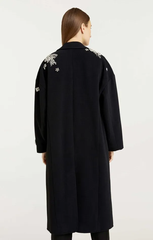 Shop Crystal Ivy Gravis Coat Black Cinq Sept Outerwear