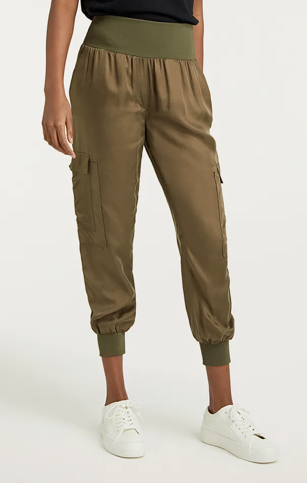 Shop Giles Pant Cupro Olive Cinq Sept Pants