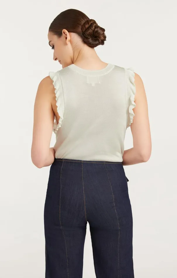 Shop Knit Lenore Top Ivory Cinq Sept Sweaters and Knits