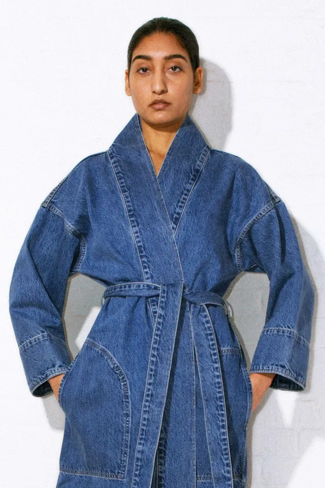 Shop Outerwear Mara Hoffman Adrian Jacket Blue Shop Outerwear Mara Hoffman Adrian Jacket Blue