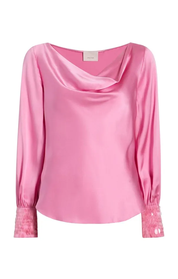 Shop Sequin Cuff Taylee Top Primrose Cinq Sept Long Sleeve Tops