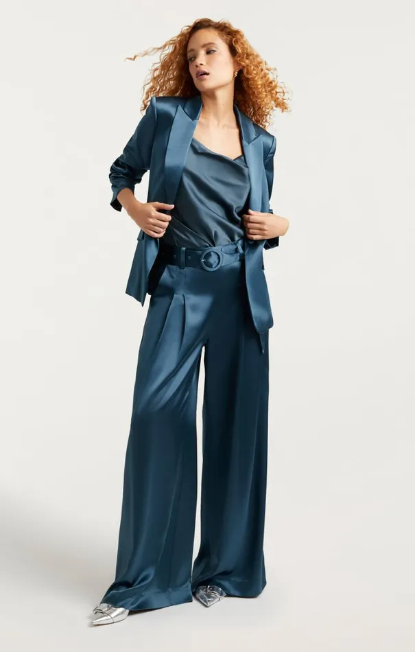 Shop Shauna Pant Smooth Satin Onyx Cinq Sept Pants
