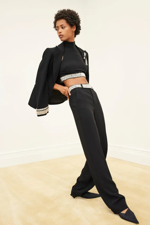 Shop Stacked Jewelry Embellished Cheyenne Blazer Black Cinq Sept Blazers
