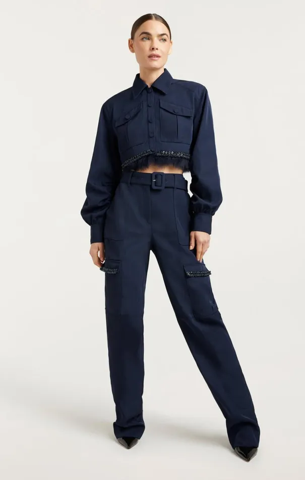 Shop Suvi Jacket Navy Cinq Sept Outerwear