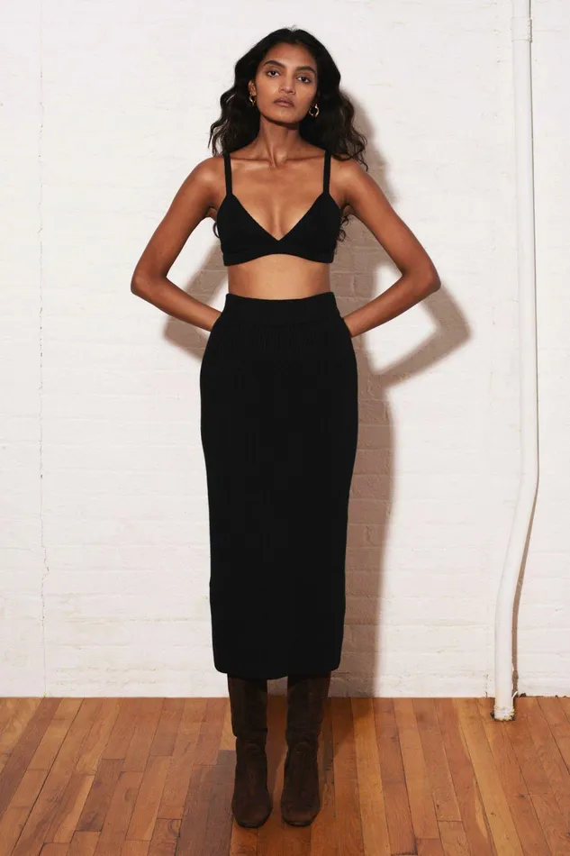 Shop Tops Mara Hoffman Cotton Kiko Bralette Black Shop Tops Mara Hoffman Cotton Kiko Bralette Black