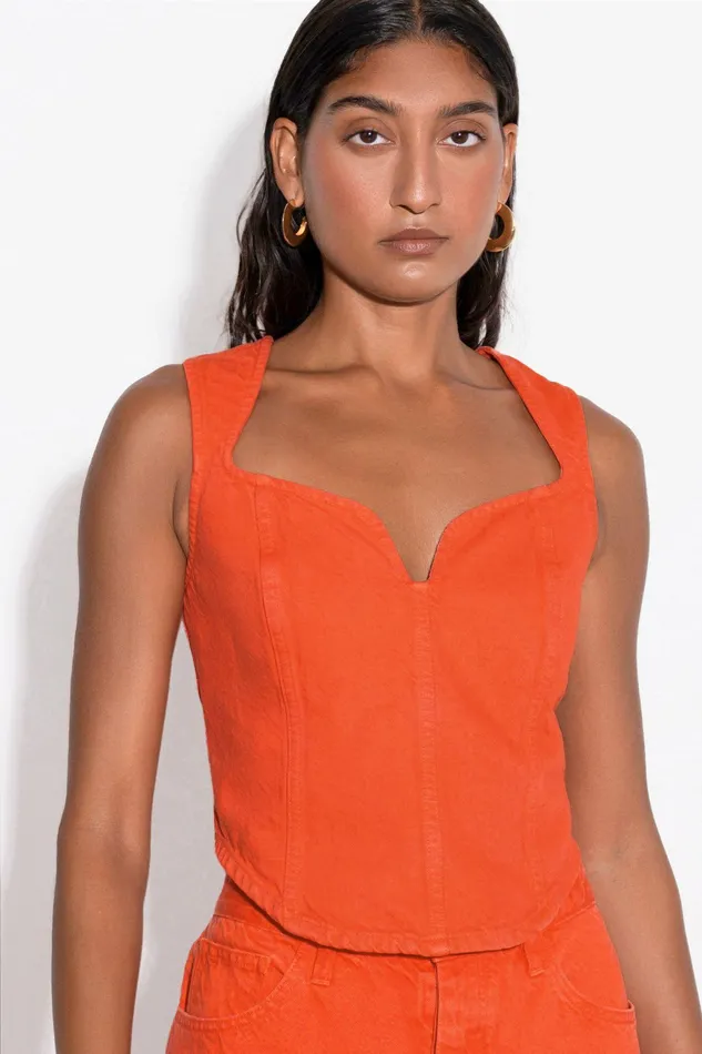 Shop Tops Mara Hoffman Milla Top Orange Shop Tops Mara Hoffman Milla Top Orange