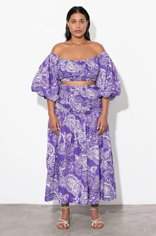 Shop Tops Mara Hoffman Pier Top Purple Shop Tops Mara Hoffman Pier Top Purple