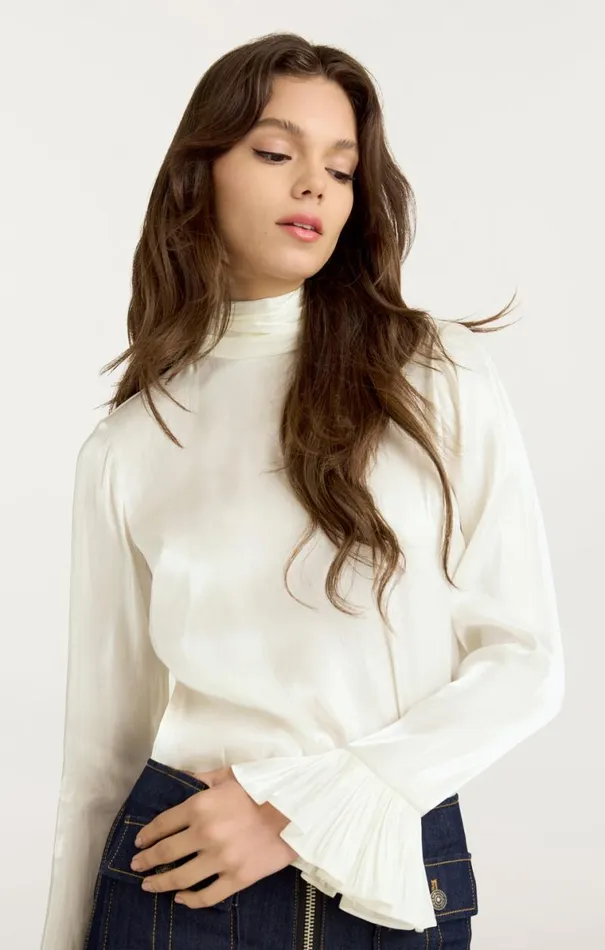 Shop Turner Top Ivory Cinq Sept Long Sleeve Tops