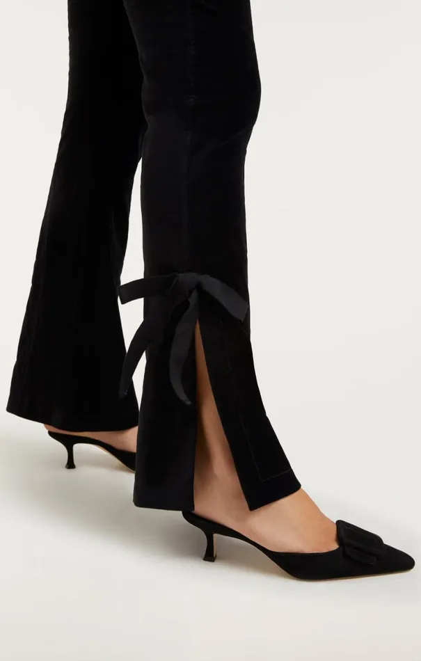 Shop Velvet Long Lou Pant Black Cinq Sept Pants