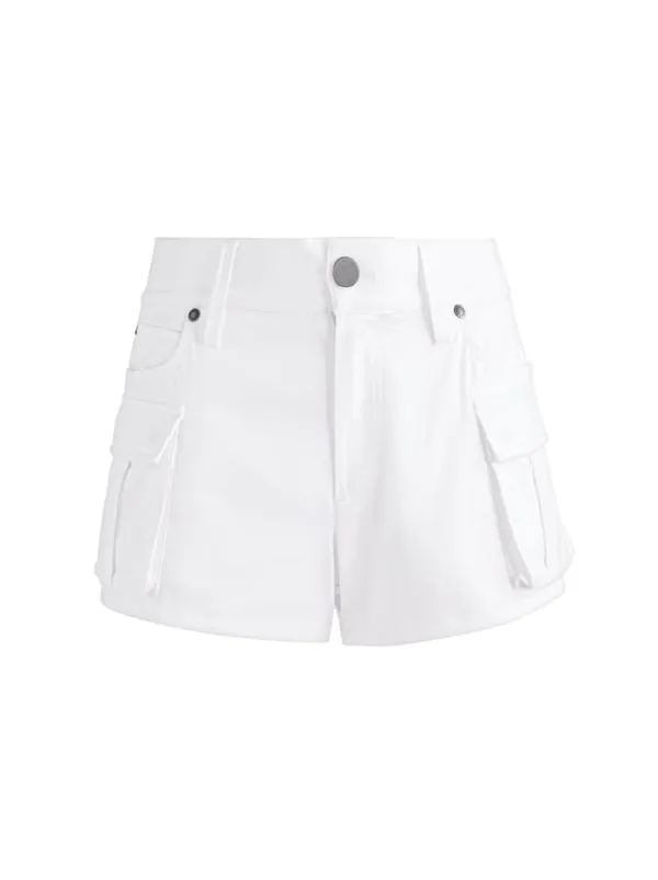 Shorts Women Alice Olivia CAY LOW RISE CARGO SHORT White