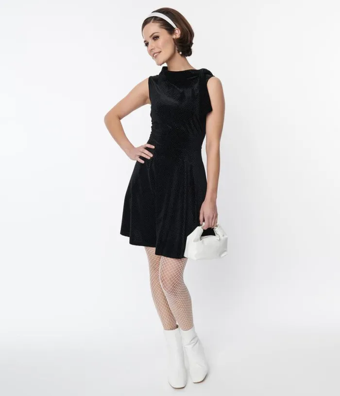Smak Parlour Black Mock Neck Fit and Flare Dress DressesPlus Unique Vintage Pocket Dresses Smak Parlour Black Mock Neck Fit and Flare Dress DressesPlus Unique Vintage Pocket Dresses