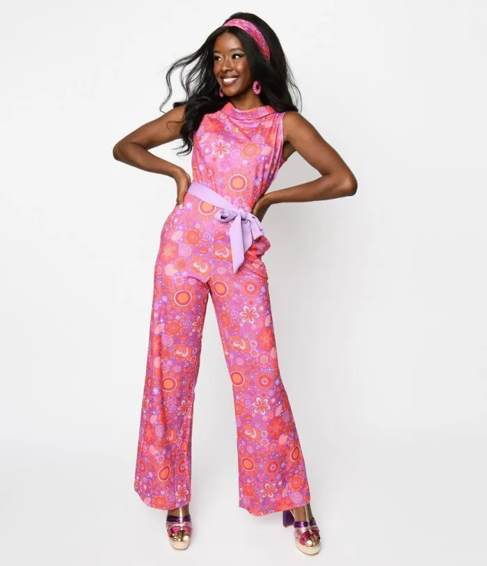 Smak Parlour Groovy Orange Floral Cowl Neck Jumpsuit ClothingPlus Unique Vintage Rompers and Jumpsuits Smak Parlour Groovy Orange Floral Cowl Neck Jumpsuit ClothingPlus Unique Vintage Rompers and Jumpsuits