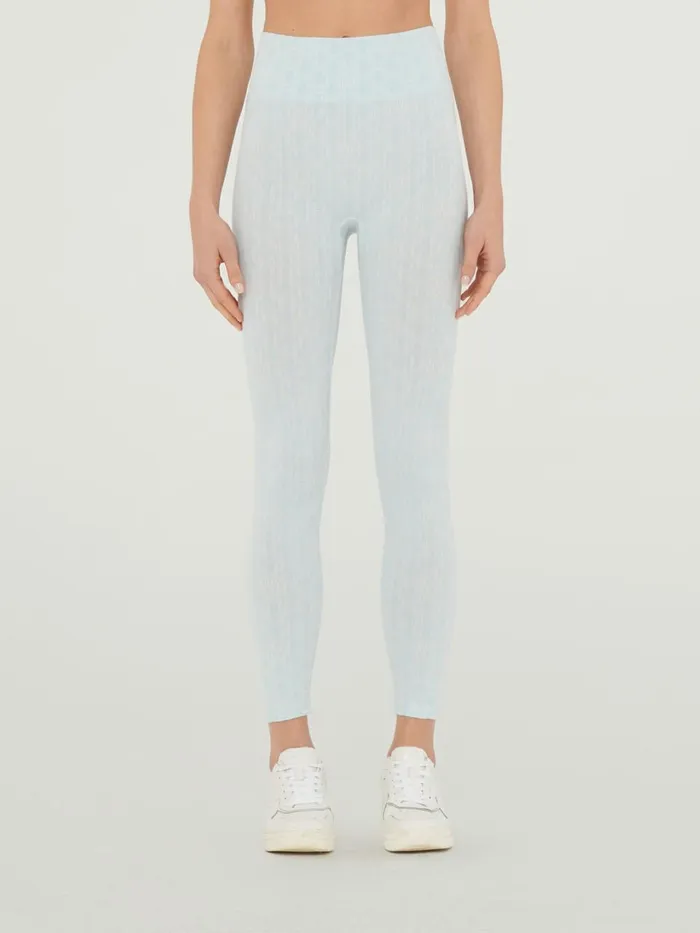 Succession Logo Chain Leggings Light Aquamarineoff White Women Wolford Athleisure Leggings