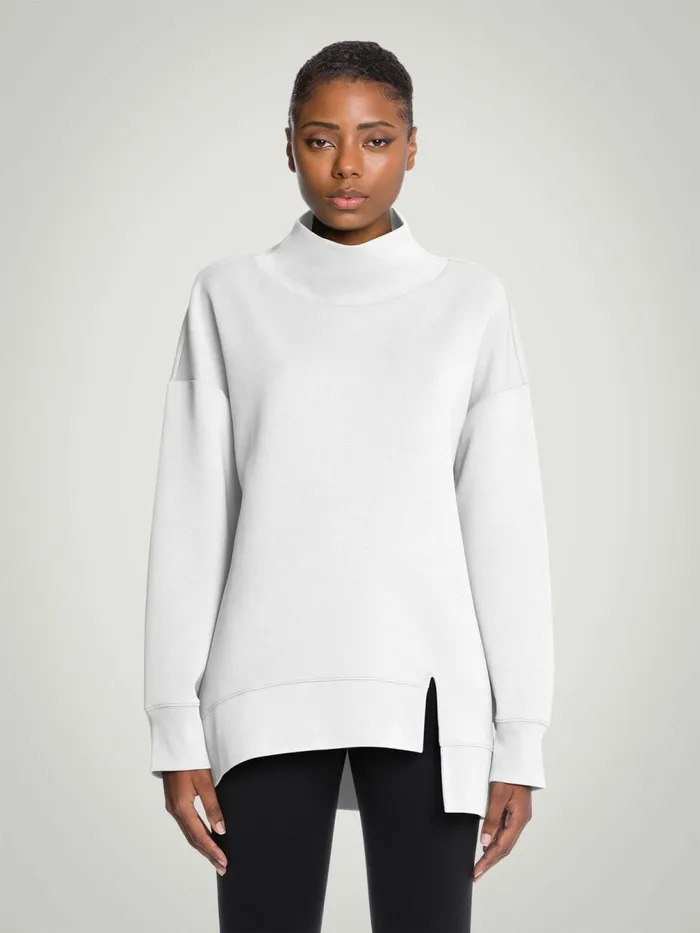 Sweater Top Long Sleeves White Women Wolford Jackets and Cardigans