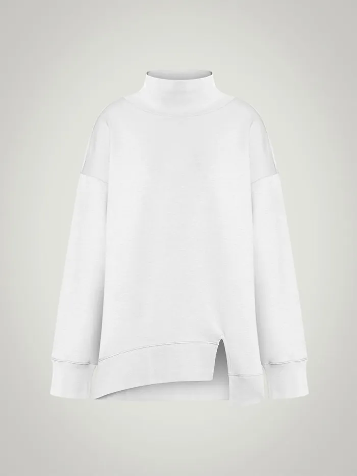 Sweater Top Long Sleeves White Women Wolford Jackets and Cardigans