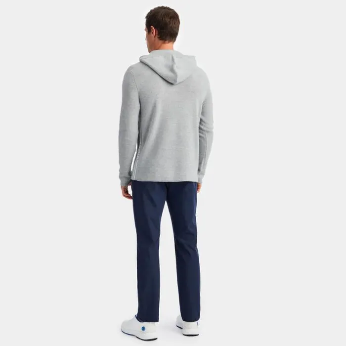 Sweaters Men GFORE WAFFLE STITCH MERINO WOOL HOODED SWEATER Light Heather Grey
