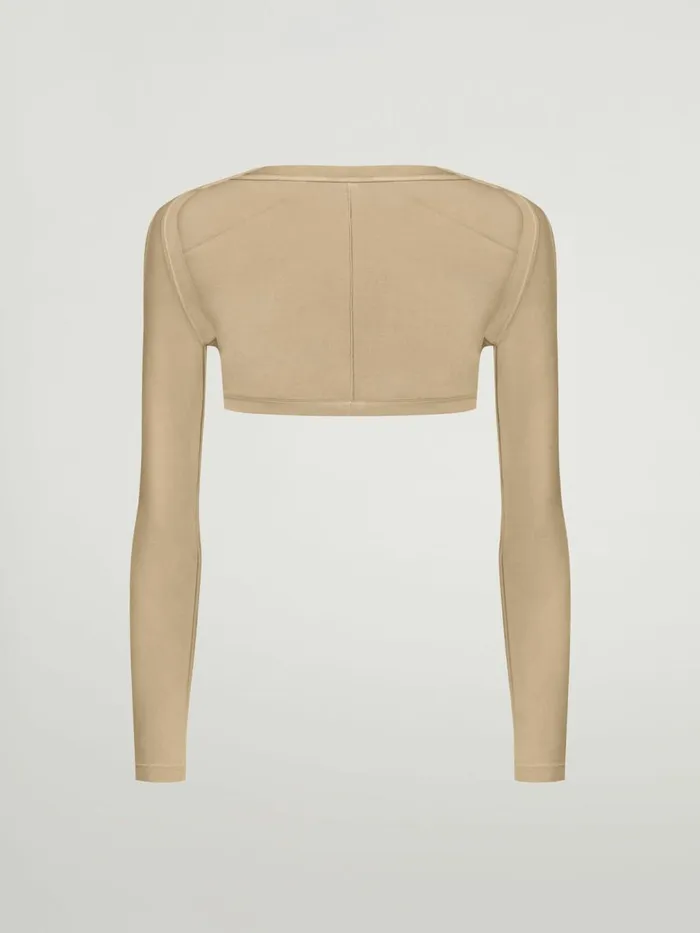 The Shrug Cardigan Cafe Au Lait Women Wolford Longsleeve Shirts