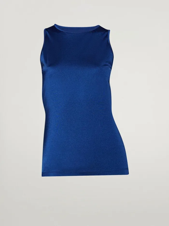 The Workout Top Sleeveless Sodalite Blue Women Wolford Tops