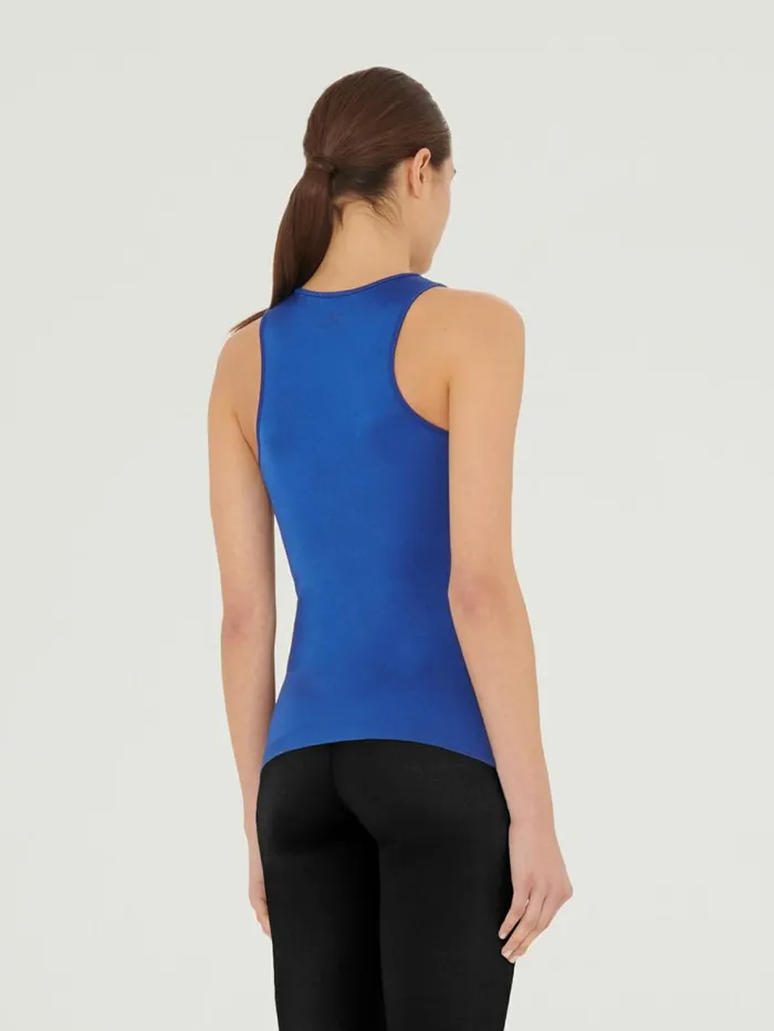 The Workout Top Sleeveless Sodalite Blue Women Wolford Tops