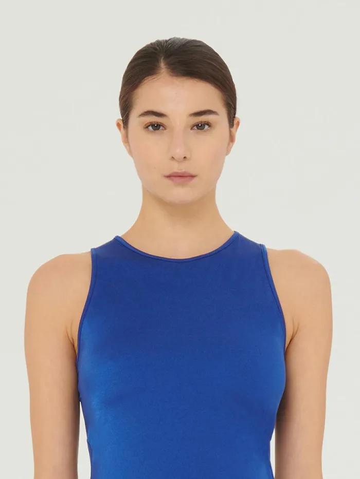 The Workout Top Sleeveless Sodalite Blue Women Wolford Tops
