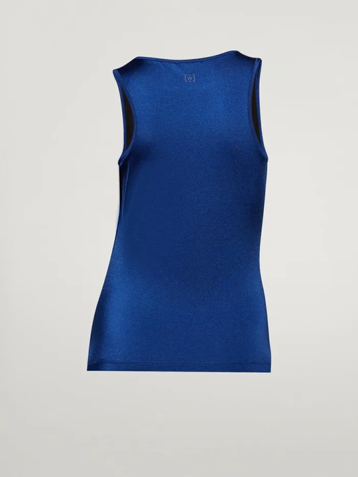 The Workout Top Sleeveless Sodalite Blue Women Wolford Tops