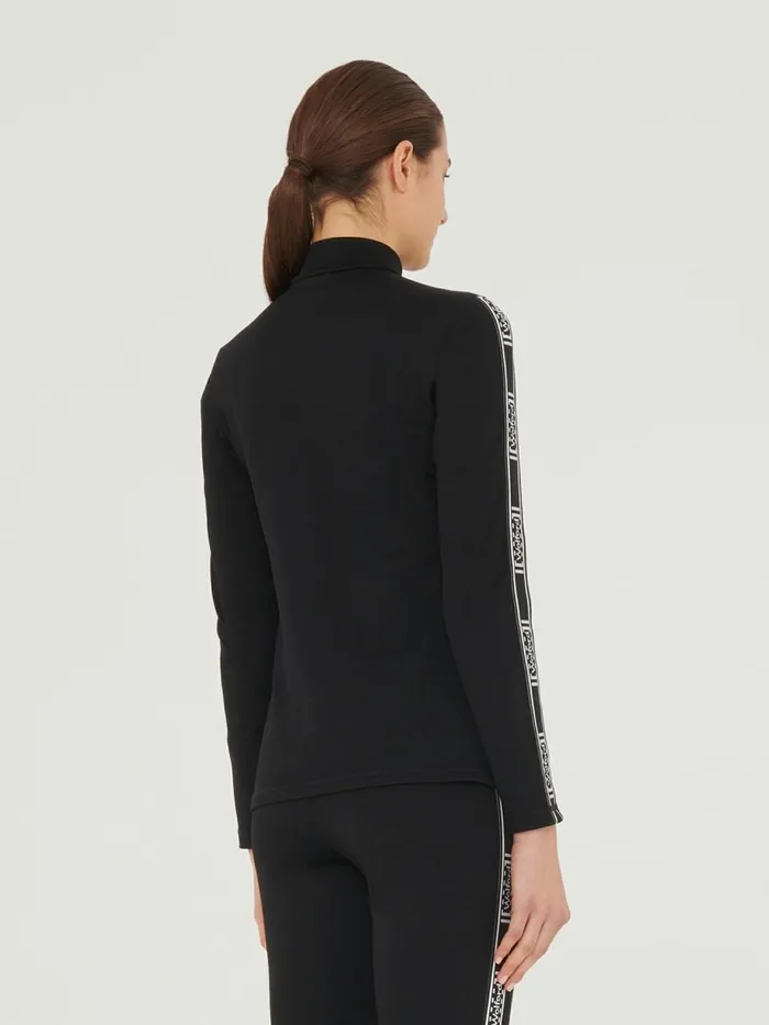 Thermal Top Long Sleeves Black Women Wolford Longsleeve Shirts