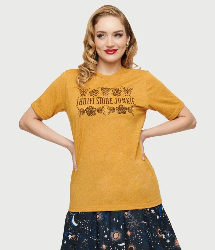 Thrift Store Junkie Unisex Graphic Tee Clothing Unique Vintage Graphic Tees