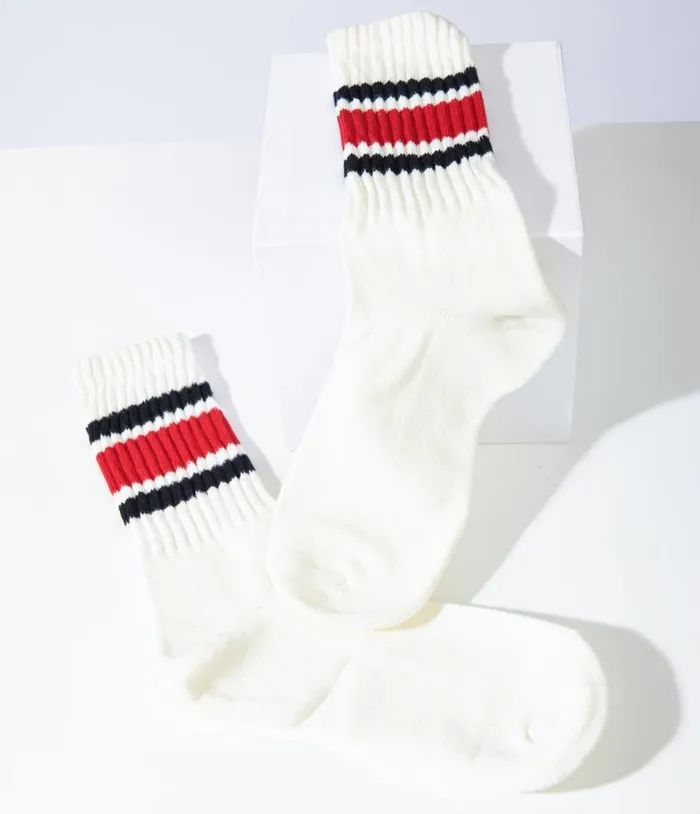 White and Red Striped Socks Accessories Unique Vintage Stockings and Tights White and Red Striped Socks Accessories Unique Vintage Stockings and Tights