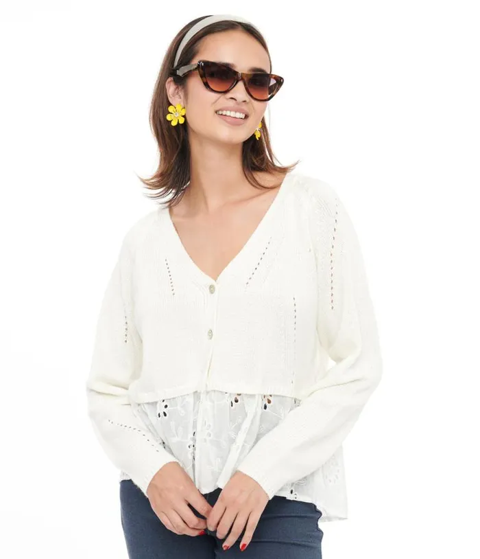 White Floral Peplum Knit Cardigan Clothing Unique Vintage Sweaters and Cardigans White Floral Peplum Knit Cardigan Clothing Unique Vintage Sweaters and Cardigans