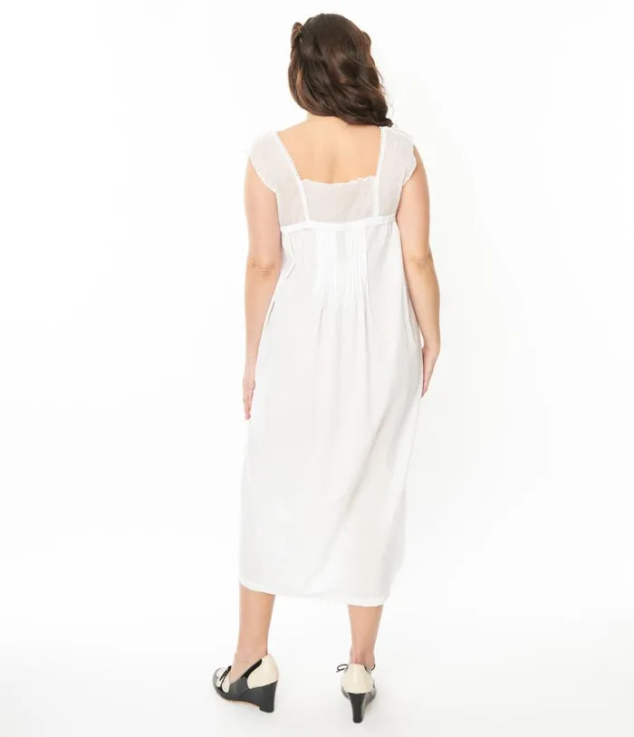 White Mary Nightgown Accessories Unique Vintage Lingerie and Shapewear