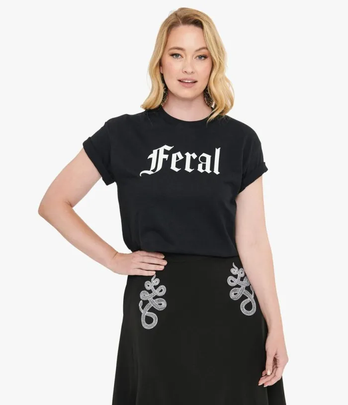 Wickedly Divine Shop Black Feral Unisex Graphic Tee ClothingPlus Unique Vintage Graphic Tees Wickedly Divine Shop Black Feral Unisex Graphic Tee ClothingPlus Unique Vintage Graphic Tees