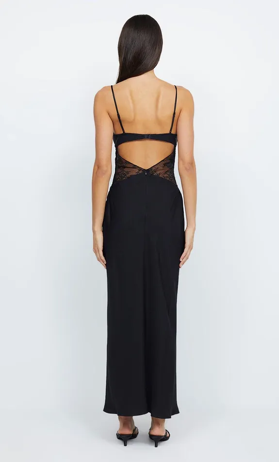 Woman Bec Bridge Backless Dresses NORA LACE MAXI DRESS Black Woman Bec Bridge Backless Dresses NORA LACE MAXI DRESS Black