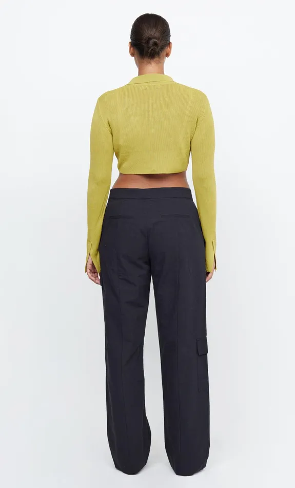 Woman Bec Bridge Long Sleeve TILDA LONG SLEEVE KNIT CROP TOP Olive Oil Woman Bec Bridge Long Sleeve TILDA LONG SLEEVE KNIT CROP TOP Olive Oil
