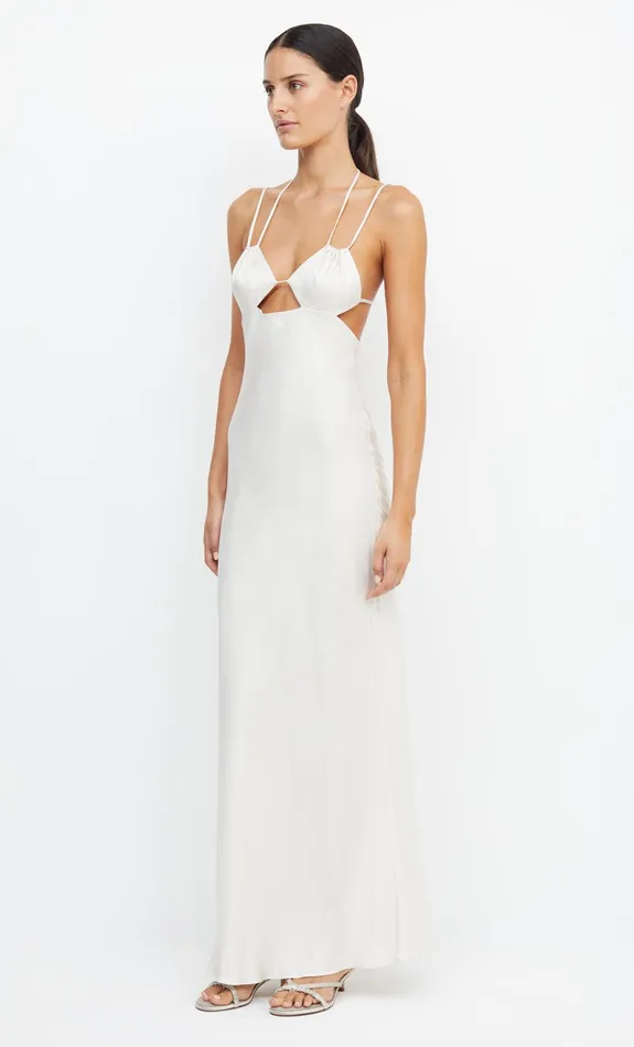Woman Bec Bridge Maxi Dresses ADORE TIE MAXI DRESS Cream Woman Bec Bridge Maxi Dresses ADORE TIE MAXI DRESS Cream