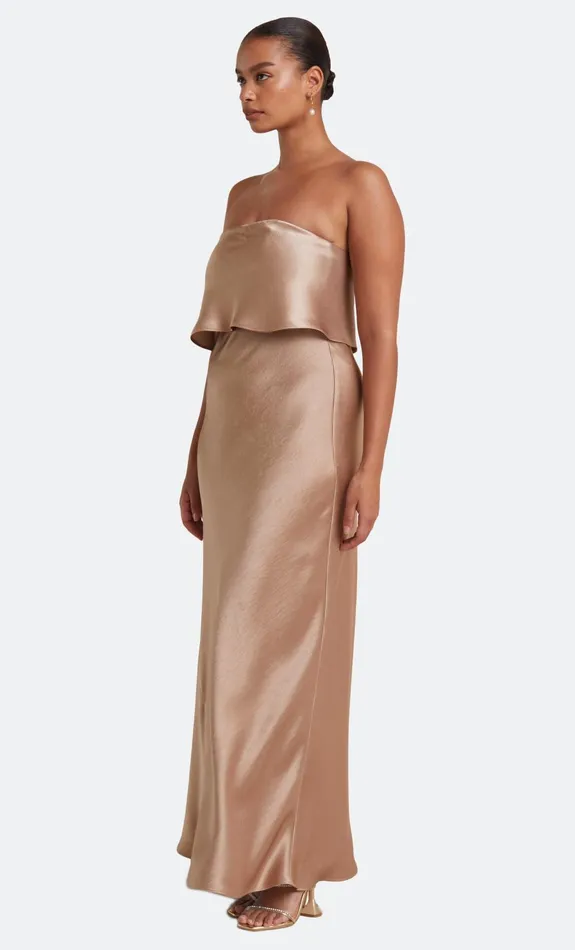 Woman Bec Bridge Maxi Dresses THE DREAMER OVERLAY DRESS Golden Woman Bec Bridge Maxi Dresses THE DREAMER OVERLAY DRESS Golden