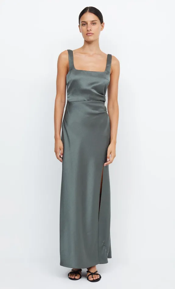 Woman Bec Bridge Maxi Dresses THE DREAMER SQUARE NECK DRESS Dark Willow