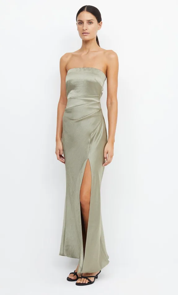 Woman Bec Bridge Maxi Dresses THE DREAMER STRAPLESS DRESS Sage Woman Bec Bridge Maxi Dresses THE DREAMER STRAPLESS DRESS Sage