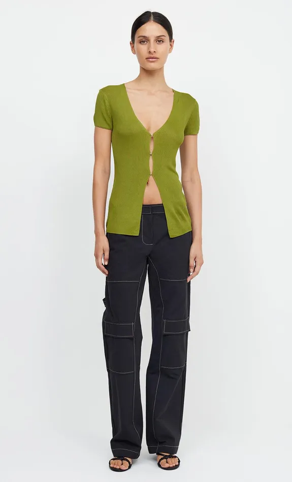Woman Bec Bridge Short Sleeve TILDA SHORT SLEEVE KNIT TOPFINAL SALE 8211 NO RETURNS Fern Green