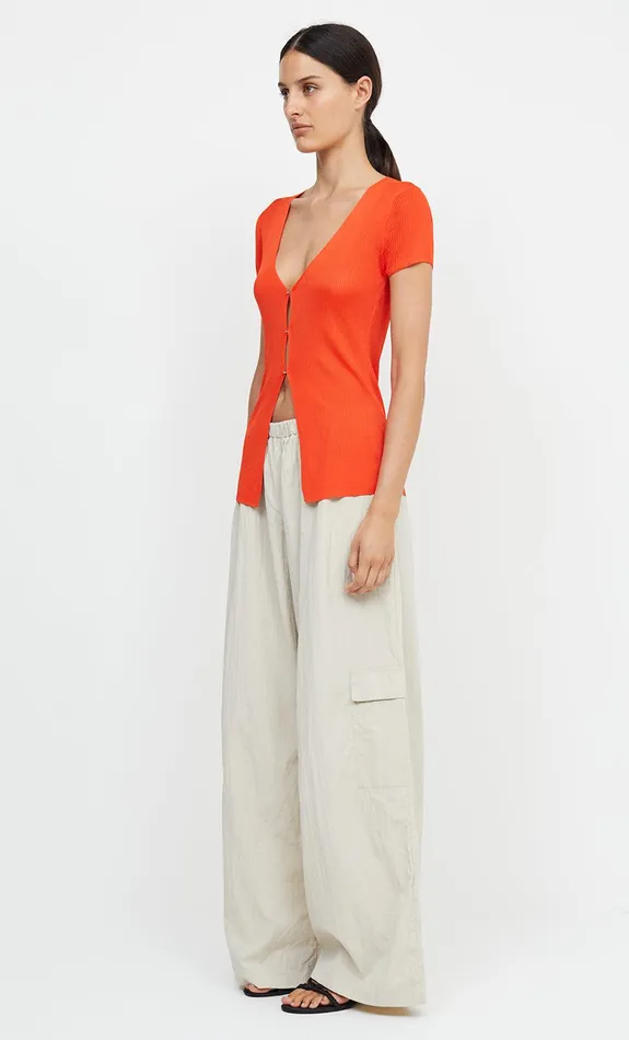 Woman Bec Bridge Short Sleeve TILDA SHORT SLEEVE KNIT TOPFINAL SALE 8211 NO RETURNS Fire Red Woman Bec Bridge Short Sleeve TILDA SHORT SLEEVE KNIT TOPFINAL SALE 8211 NO RETURNS Fire Red