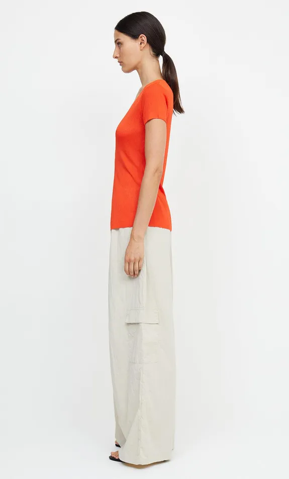 Woman Bec Bridge Short Sleeve TILDA SHORT SLEEVE KNIT TOPFINAL SALE 8211 NO RETURNS Fire Red Woman Bec Bridge Short Sleeve TILDA SHORT SLEEVE KNIT TOPFINAL SALE 8211 NO RETURNS Fire Red