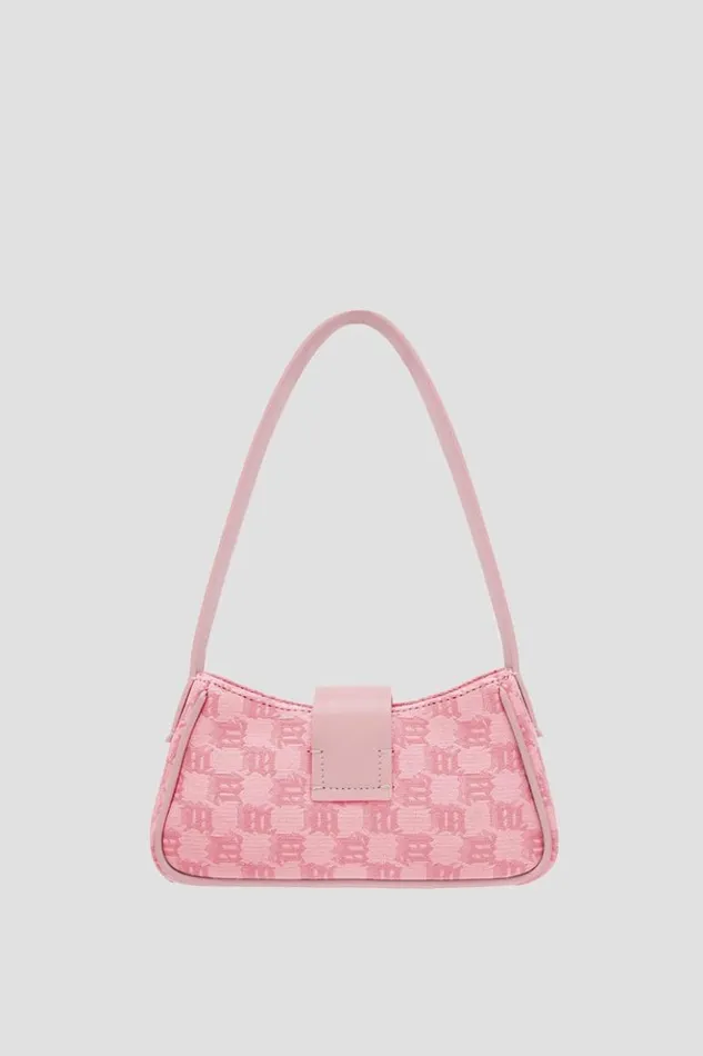 Women Bags MISBHV Jacquard Monogram Shoulder Bag Mini Bubblegum