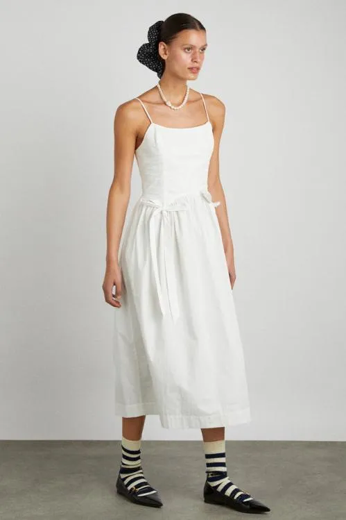 Women Dresses Damson Madder Penelope Apron Dress 8211 White