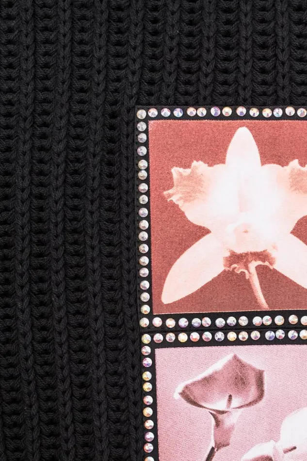Women Knitwear MISBHV Lily Orchid Robert Mapplethorpe Sweater Black