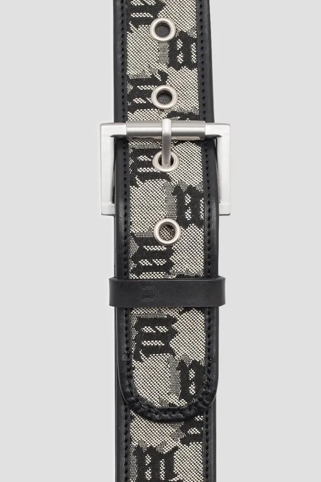 WomenMen Belts MISBHV Jacquard Monogram Canvas Belt Multicolor