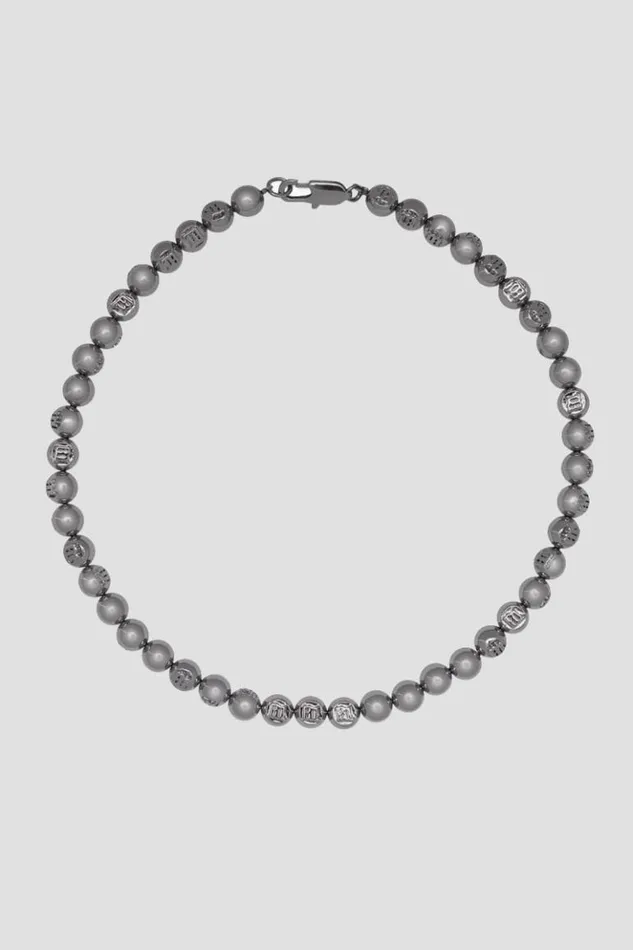 WomenMen Jewelry MISBHV Ball Logo Chain Necklace Silver